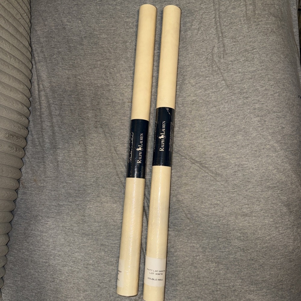 VINTAGE Ralph Lauren Wallpaper Off White-Ivory Color 2 Double Rolls New